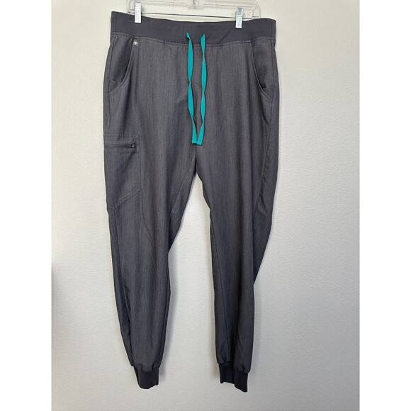 FIGS Pants - FIGS Zamora Joggers Gray Tapered Medical Full Length High Rise Women Large Tall